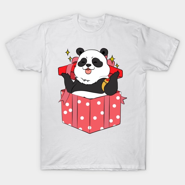 Merry Christmas_Panda T-Shirt by Infinirish